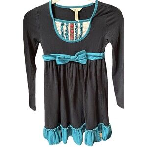 Matilda Jane Sense of Wonder Once Upon A Time Navy Long Sleeved Dress Size 8